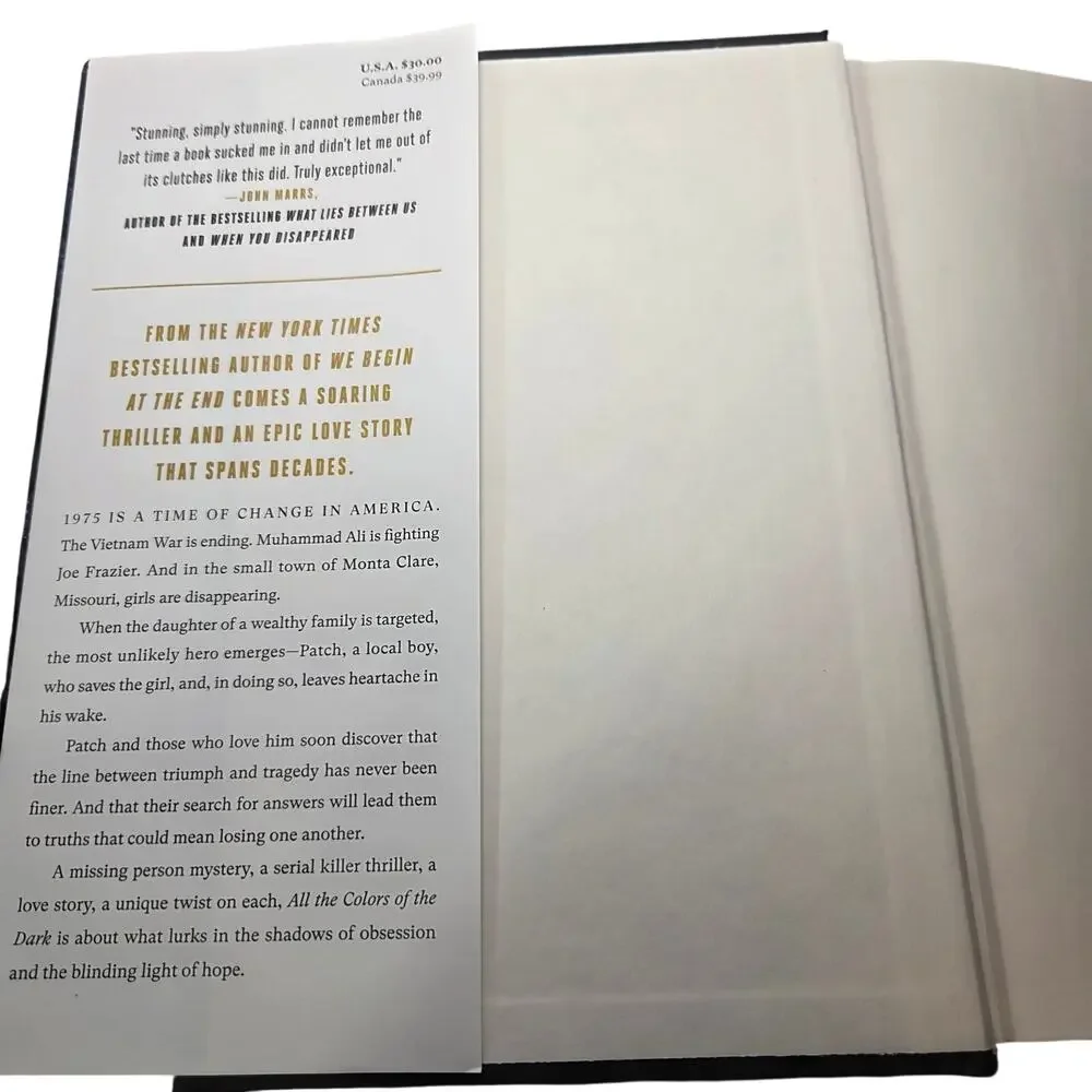 ALL THE COLORS OF THE DARK hardcover book dust cover Chris Whitaker